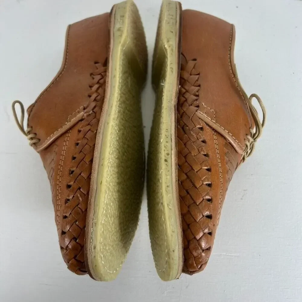 Mexican Huaraches Sandals Mens Size 7 Shoes Real Leather Closed Toe Summer Woven